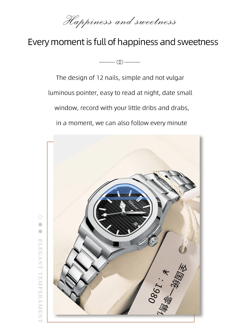 CHENXI 8222 Women Fashion Luxury Quartz Wristwatches Ladies Clock 2025 New Product Man And Women Watch Clock