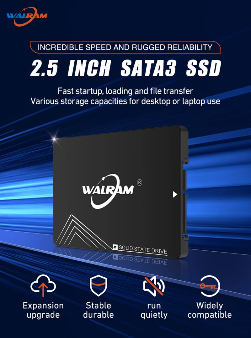 WALRAM Sata3 ssd 120GB 128GB 240GB 60GB 256GB 480GB 512gb 1TB Hdd 2.5 Hard Disk Disc Internal Solid State Drive ssd 120 gb