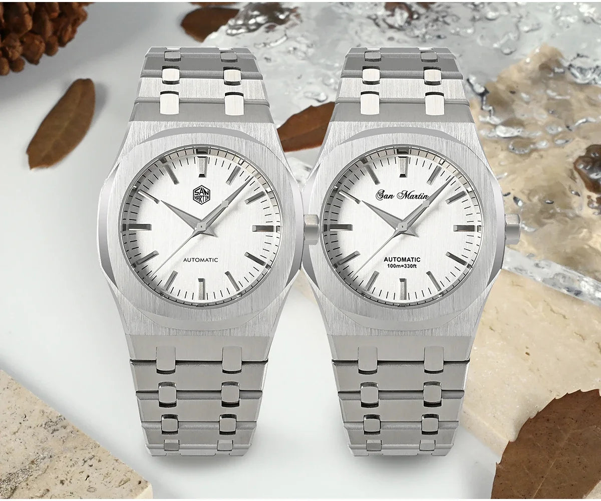 San Martin 38.5mm Miyota 9015 Men Luxury Watch Classic Business Dress Automatic Mechanical Watches Sapphire 10Bar reloj