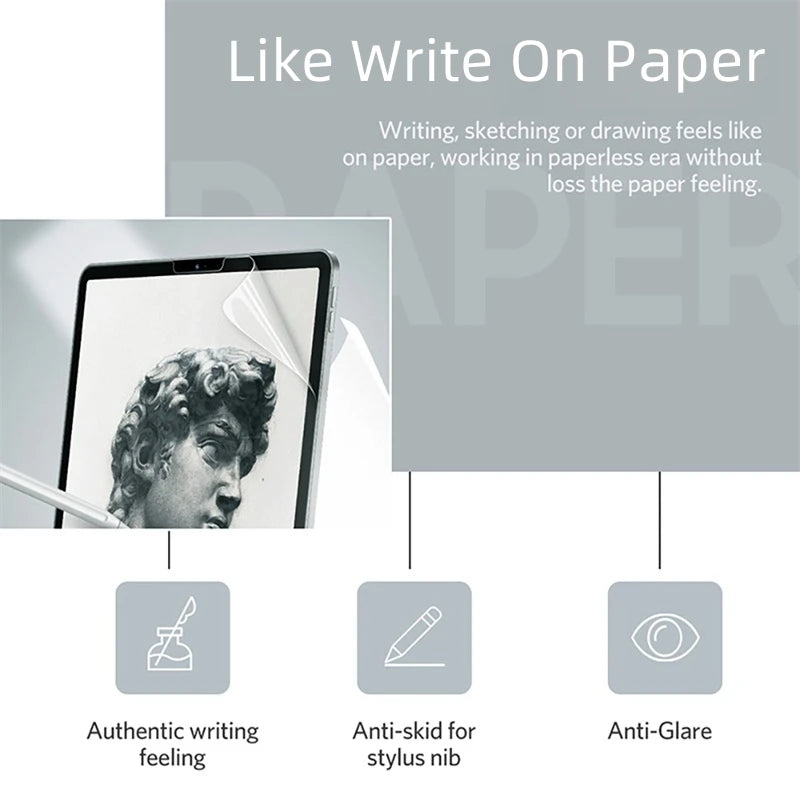 Like Paper PET Matte Write Painting Film Screen Protector For iPad Pro 11 10.9 10.2 Air 5 4 10.5 Mini 3 4 5 6 9.7 2022 10th 4th