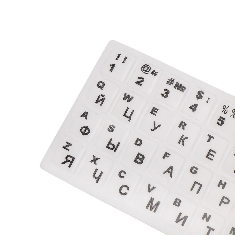 Russian Letters Keyboard Stickers Frosted PVC Waterproof Cover Sticker for Universal Notebook Computer Desktop Keyboard Laptop