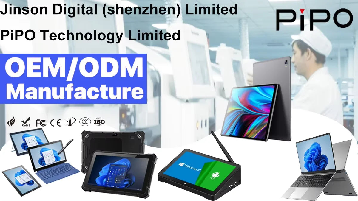 Pipo X4 10.1" Ip67 Waterproof Rugged Tablet For Industrial 12+256gb Windows 10 Pro Intel N100 With Finger Print And 2d Scanner