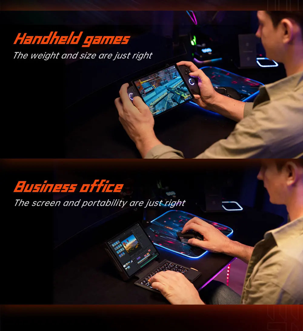 OneXplayer X1 mini AMD AI 9 HX 370 / 8840U 8.8'' 3-In-1 Handheld PC Game Console Laptop Tablet AI Computer Detachable Controller