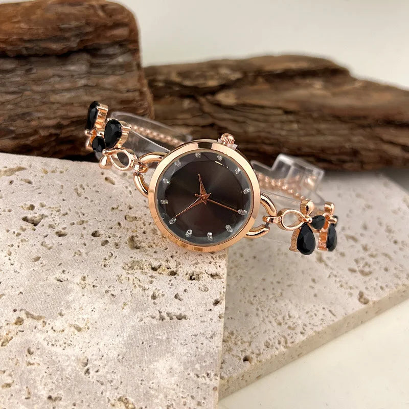 UTHAI Fashion Bracelet Watch Women's High end Butterfly Sea Treasure Blue Quartz Watch female Fashion Exquisite Watches