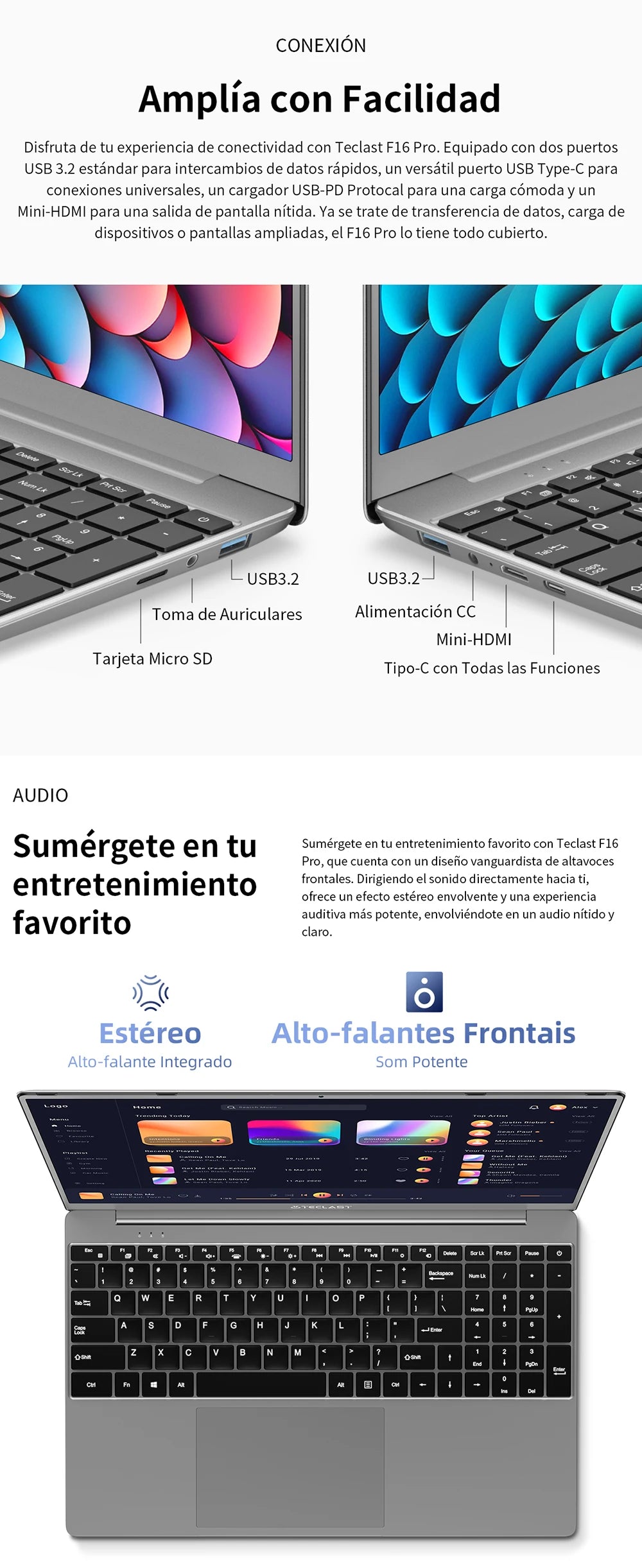 TECLAST F16 Pro 15.6 inch Laptop 16GB RAM 512GB SSD Computers for Intel N95 CPU 1920x1080 IPS Backlit Keyboard Mini-HDMI WiFi 6 USB3.2 F16Pro Notebook