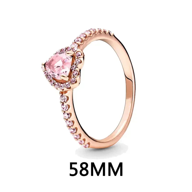 Hot selling classics heart-shaped Series 925 Sterling Silver Women's Rings Earrings Necklaces Light Luxury Charm Jewelry Gifts