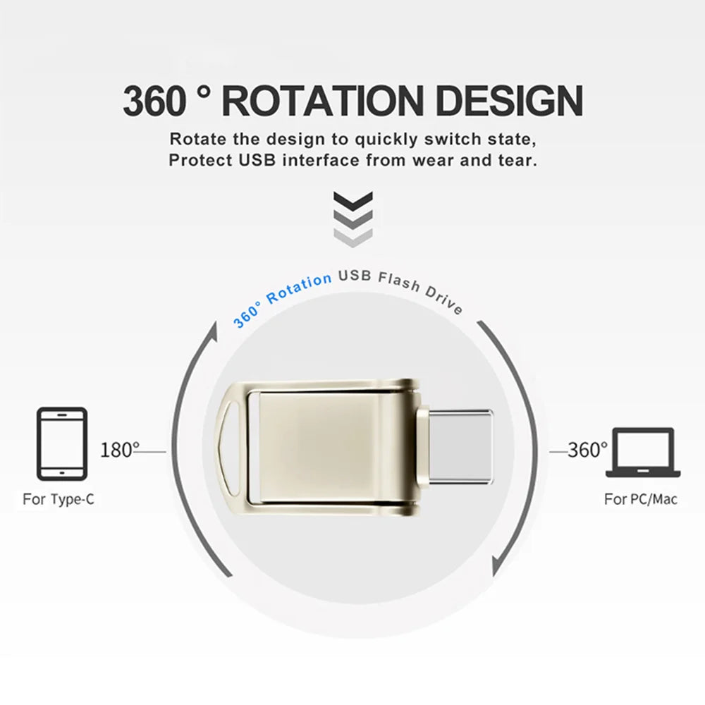 mini TYPE-C USB 3.0 OTG USB Flash Drive 64GB Business Gift Memory Stick Mini USB-C Pen Drive 32GB High Speed USB Stick 128GB Pen