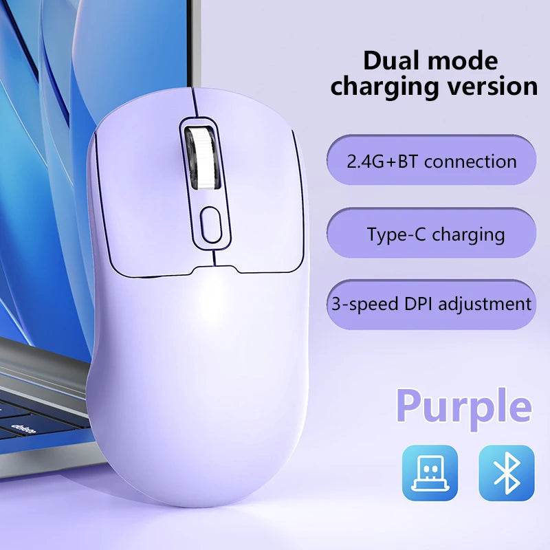 Xiaomi Wireless Mouse Rechargeable Silent Bluetooth Dual Mode DPI Adjustment Office Tablet Laptop Accessories For Android IOS