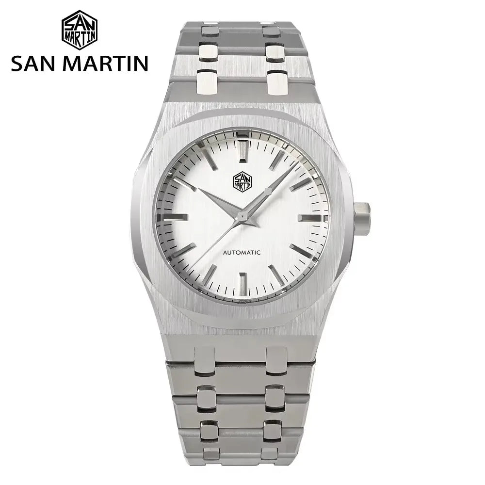 San Martin 38.5mm Miyota 9015 Men Luxury Watch Classic Business Dress Automatic Mechanical Watches Sapphire 10Bar reloj
