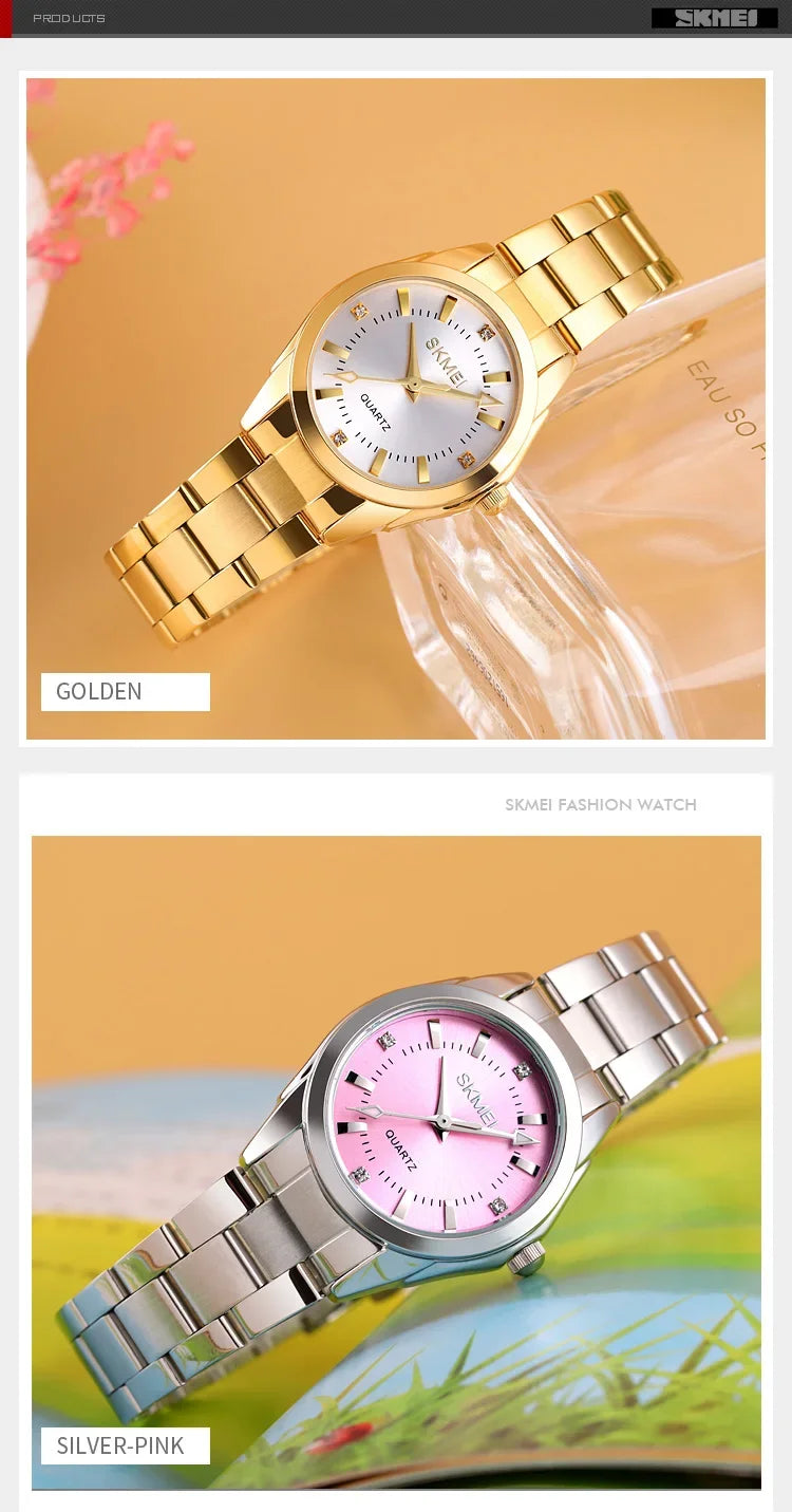 SKMEI1620  For Women Thin Lady Hour Ladies reloj mujer Fashion Simple Quartz Women Watch Movement Luxury Quartz Watches