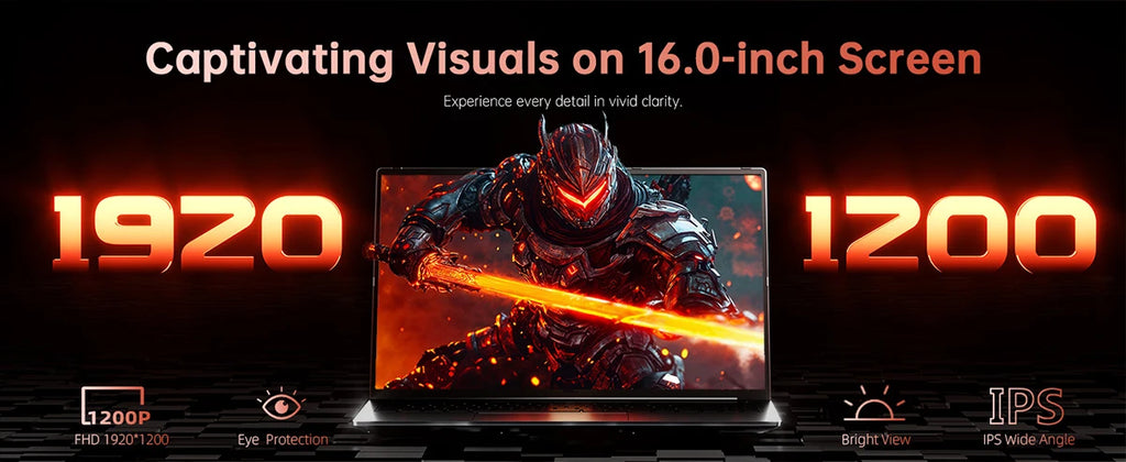 ACEKAMAS 2025 16" Gaming Laptop Intel Core i7 6700HQ GTX 1060 IPS 1920*1200 Windows 11 Pro Gamer PC DDR4 16GB SSD 1TB Laptops PC