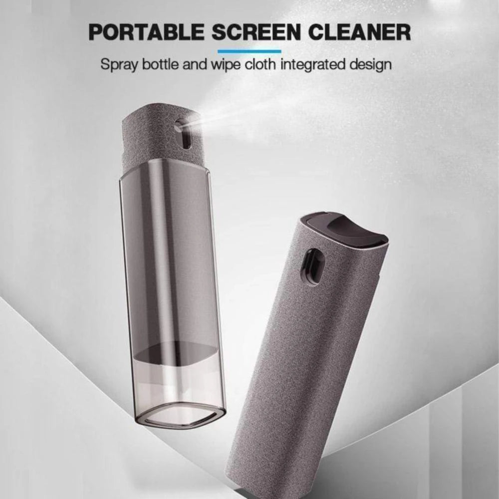 Screen Cleaner Touchscreen Mist Spray Portable Reusable Spray Bottle Microfiber Cleaner Wipe Multifunctional Phone Cleaning Tool