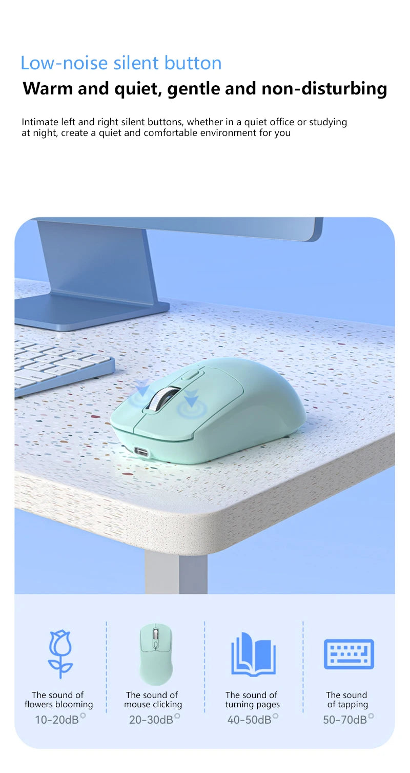 Xiaomi Wireless Mouse Rechargeable Silent Bluetooth Dual Mode DPI Adjustment Office Tablet Laptop Accessories For Android IOS