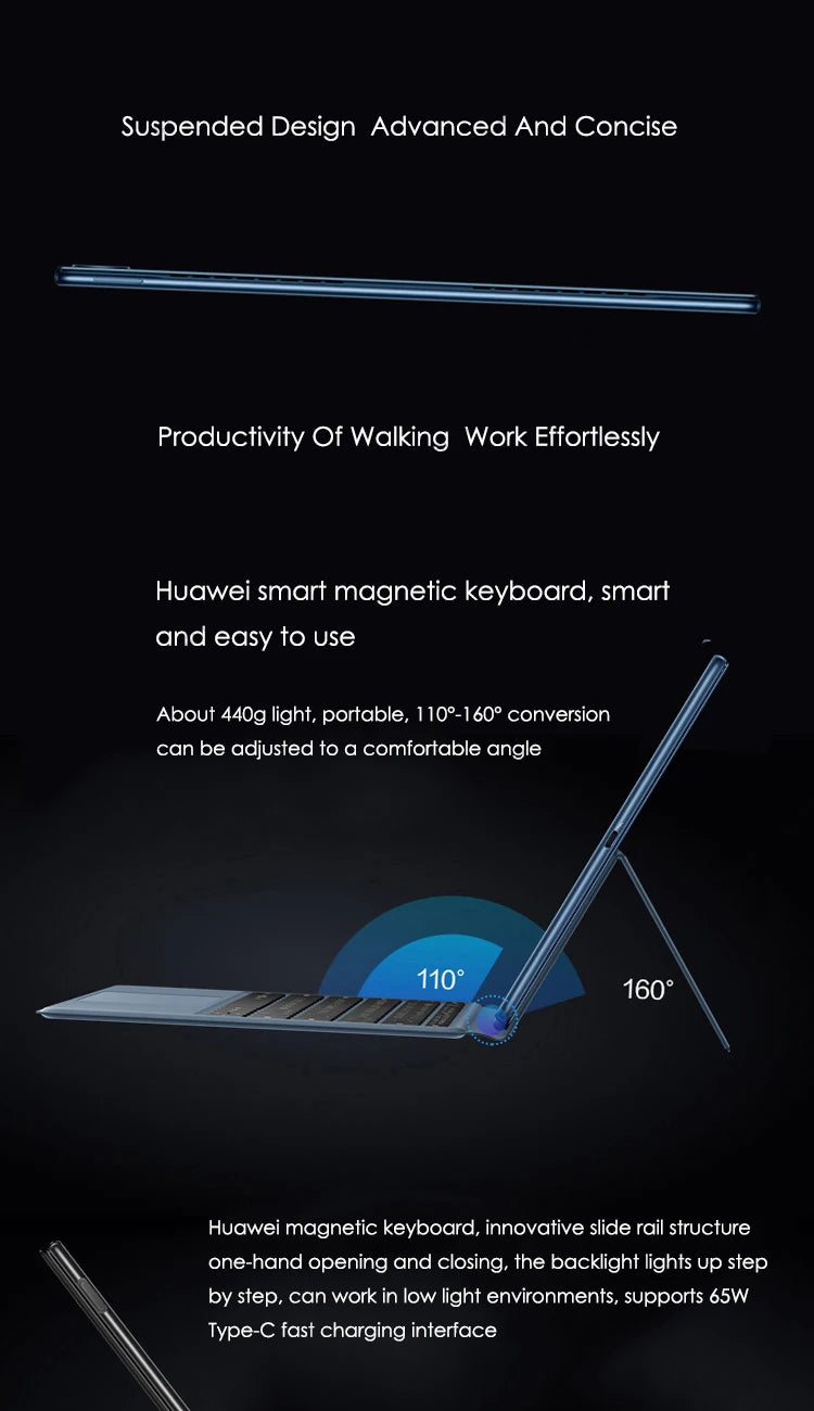 2022 HUAWEI MateBook E Tablet Mini Pc 12.6 Inch OLED Full Screen 2 In 1 Laptop i5/i7 8GB16GB 256GB/512GB  Windows 11 Notebook