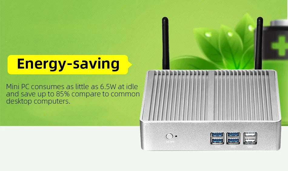 Helorpc Industrial Mini PC with Inter Core i5-5200U Support Windows10 Linux Pfense with 4xUSB3.0 4xUSB2.0 1xHDMI 1xVGA Computer