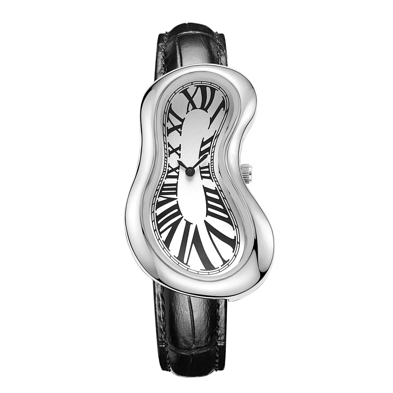 2025 new irregular shaped watch melting twisted shape y2k fashionable retro niche men's watch ins style quartz watch
