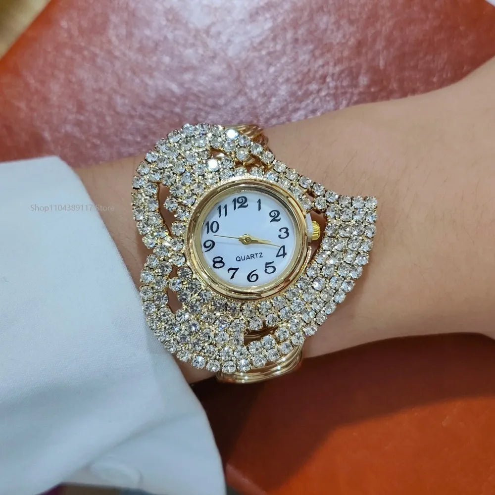 Women Watches Gold Watch Ladies Wrist Watches Luxury Brand Rhinestone Womens Bracelet Watches Female Relogio 시계