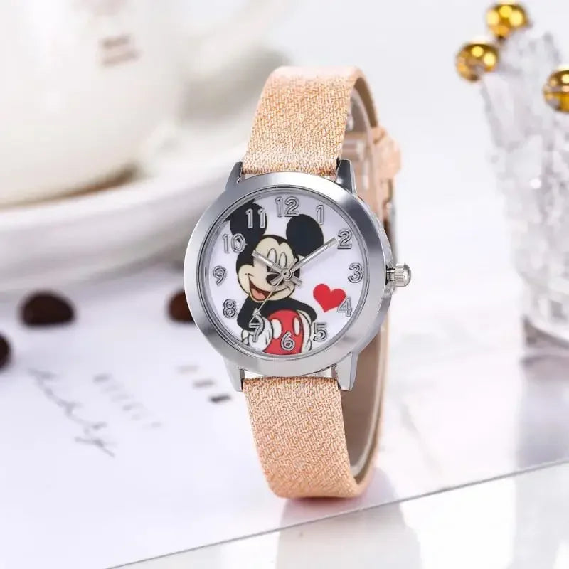 Luxury Womens Watches Cartoon Mickey Minnie Fashion Quartz Watch Women Boys Girls Wristwatch Kids Watch Clock Relogio Feminino