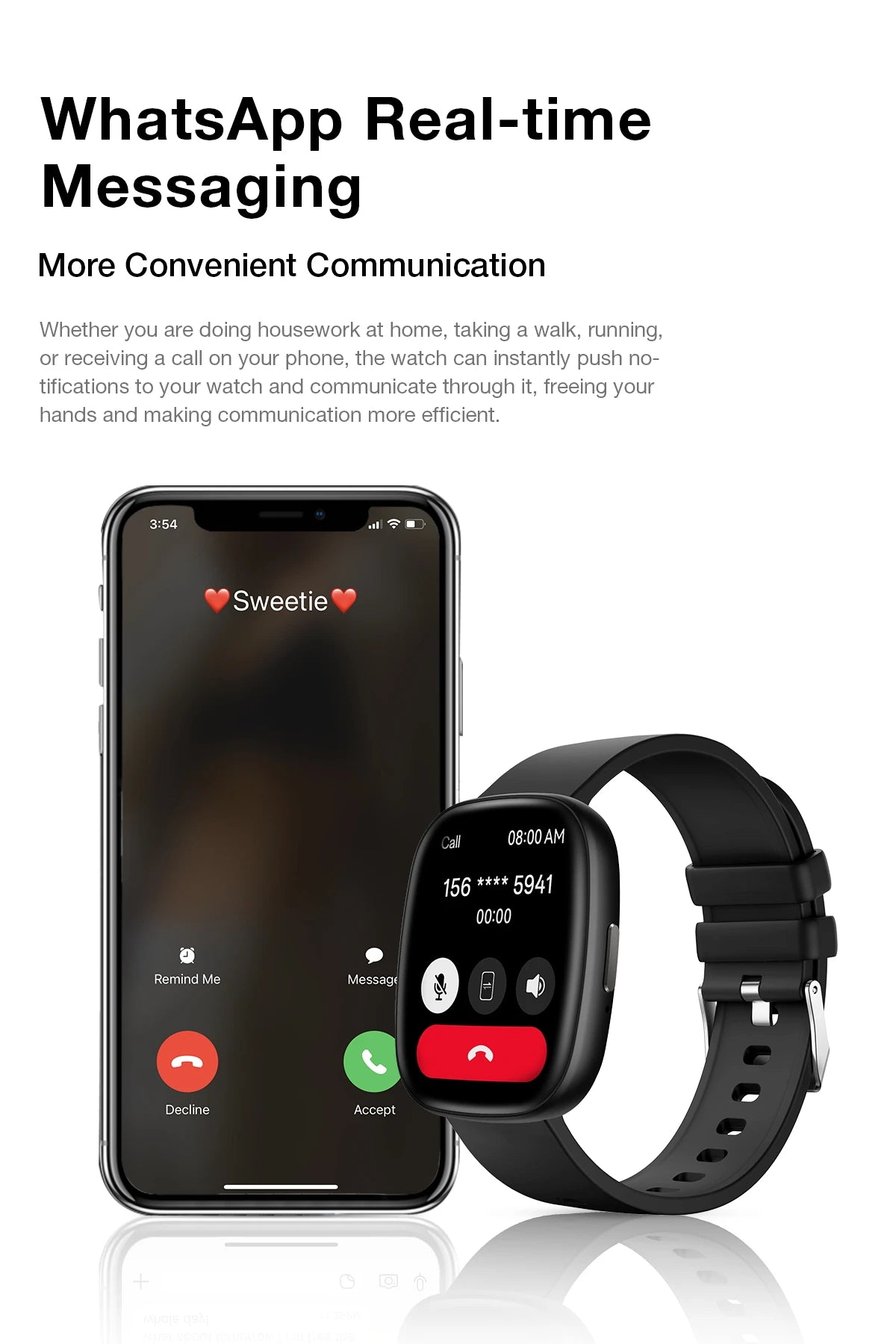 KHwatch S6 Man Watches 1.83" Screen IP67 Sport Waterproof Watches Bluetooth Call  Voice Assistant Digital Watch For Boy Teen Man