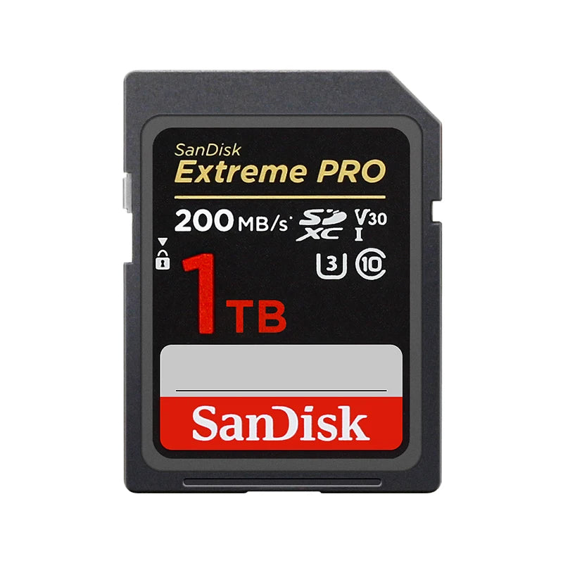 SanDisk Extreme PRO UHS-I Card 64GB 128GB 256GB 512GB 1TB Up to 200MB/s SD Card 32GB Up to 100MB/s Flash Memory Card for Camera
