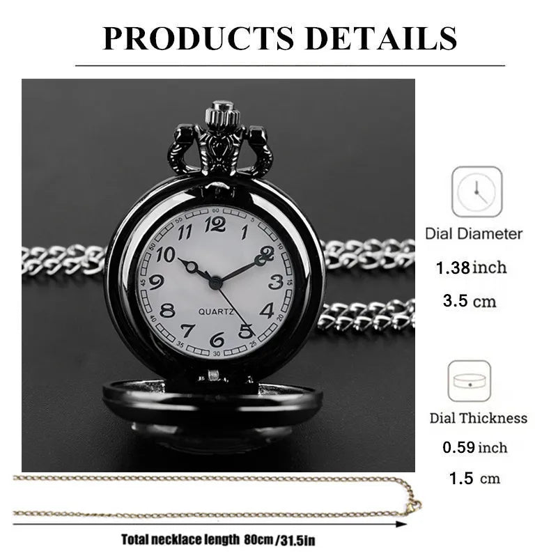 Vintage Cool Pocket Watch Two Dragon Moon Elegant Exquisite Clock With Necklace Chain Lovers Masculino Relogio Best Gift