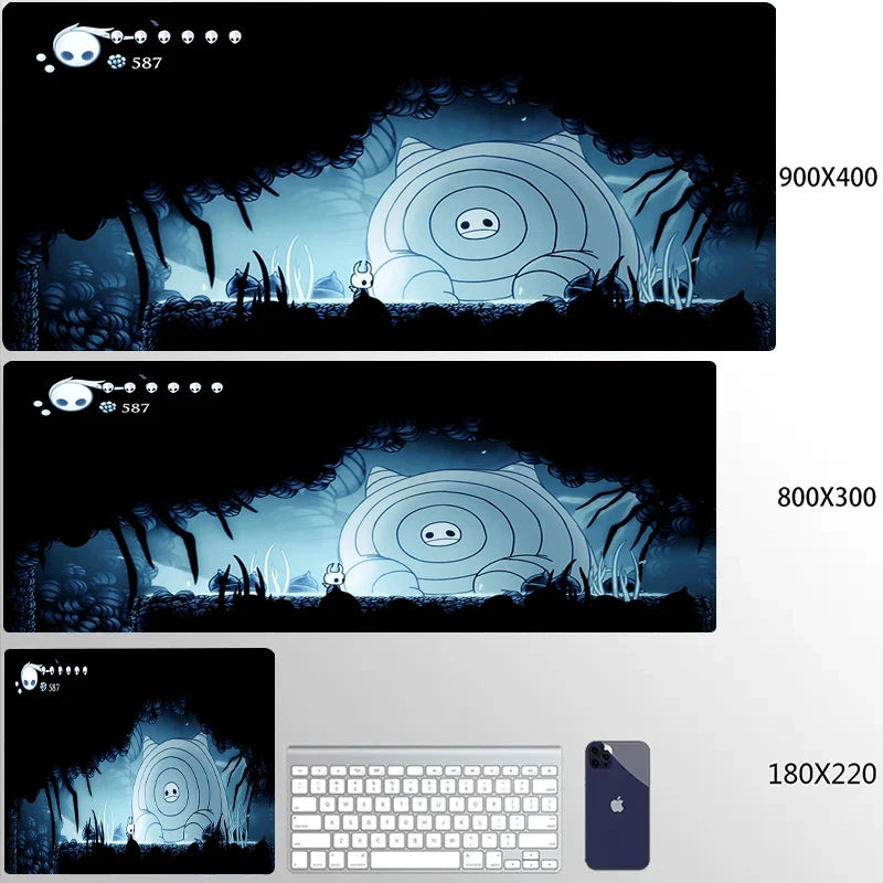 Hollow Knight Gaming Accessories Mouse Pad Office Laptop Cartoon Game Cabinet Mausepad PC Anime Cute HD Table Mat Large Carpet