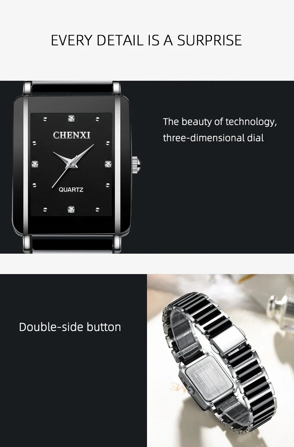 Couple Watch Waterproof Top Brand Luxury Watch for Women Men With Ceramics And Metal Strap Relojes Para Mujer
