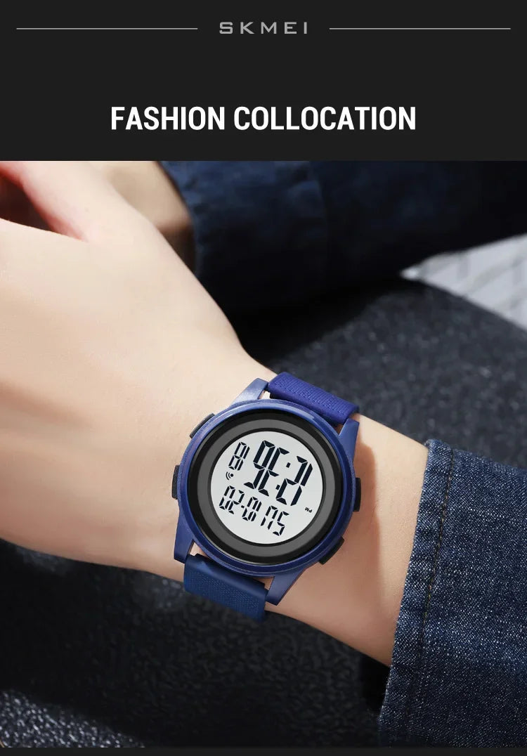 SKMEI 1895 Men LED Light Chrono Alarm Clock 5Bar Waterproof Digital Wristwatch relogio masculino Casual Countdown Sport Watches