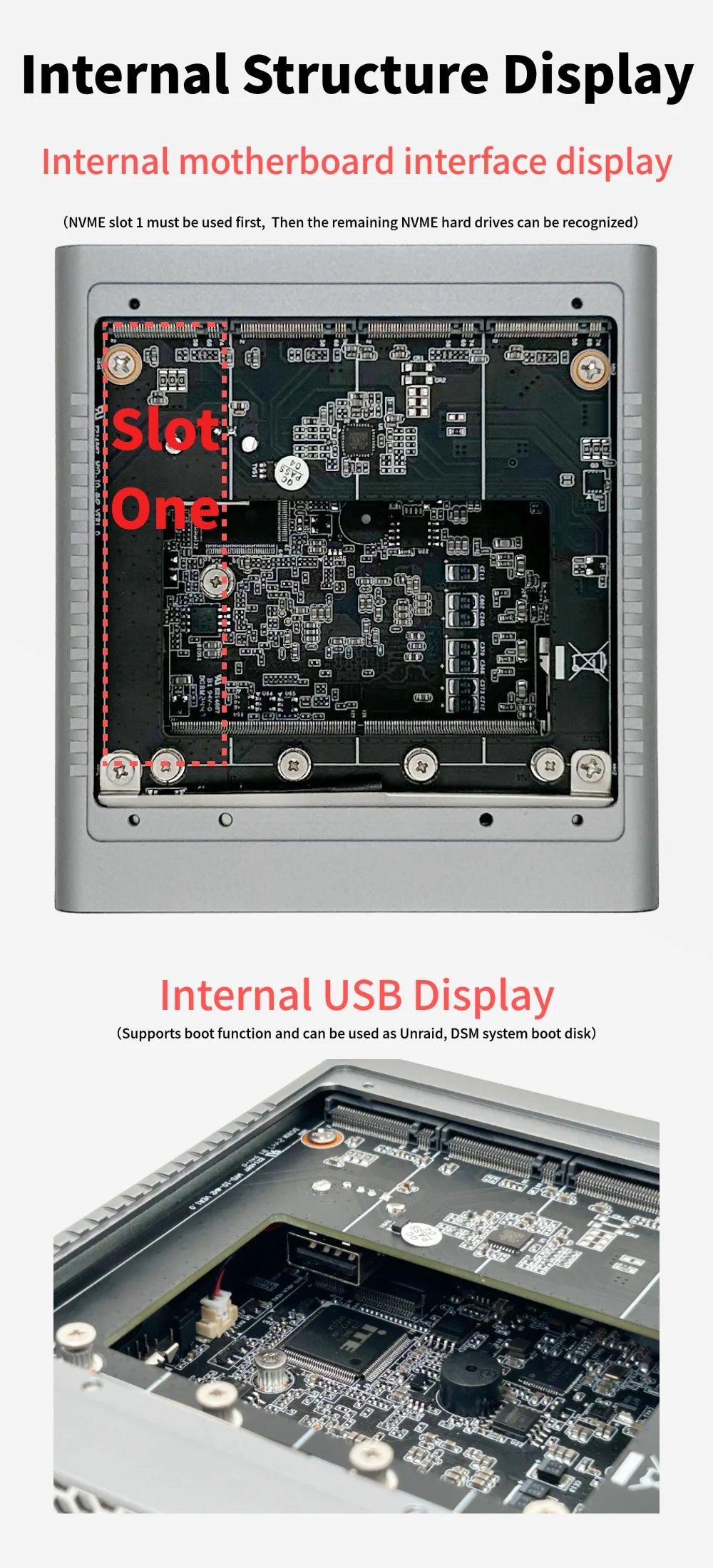 New M1S 4 bay Mini NAS Storage Server M.2 NVme PCIE 3.0X1 Box Host Soft Router Home Industrial Computer N100 N150 Mini PC