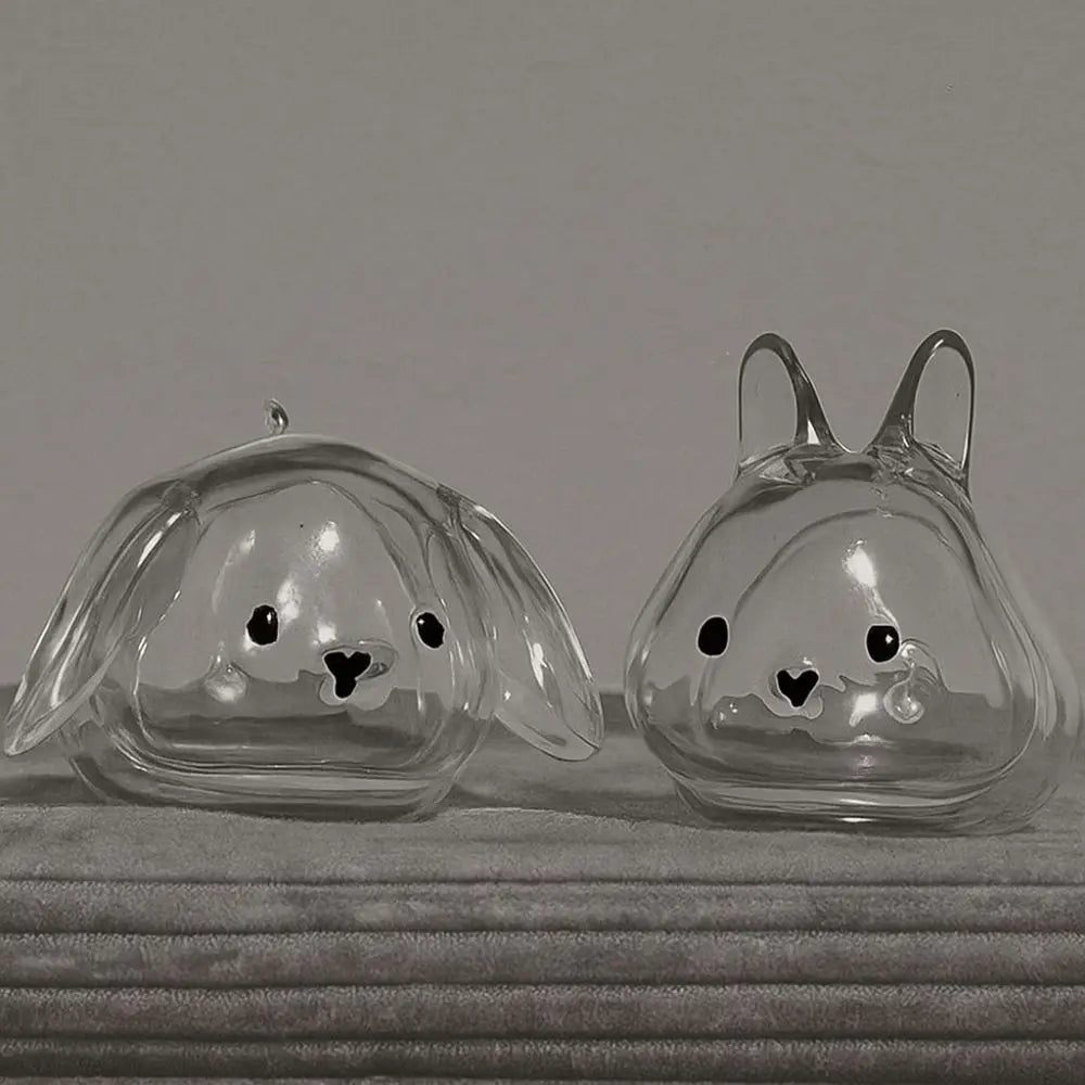 Transparent Acrylic Keychain Cat Hair Storage Capsule Handmade Animal Shaped Rabbit Hair Storage Box Cute Stylish