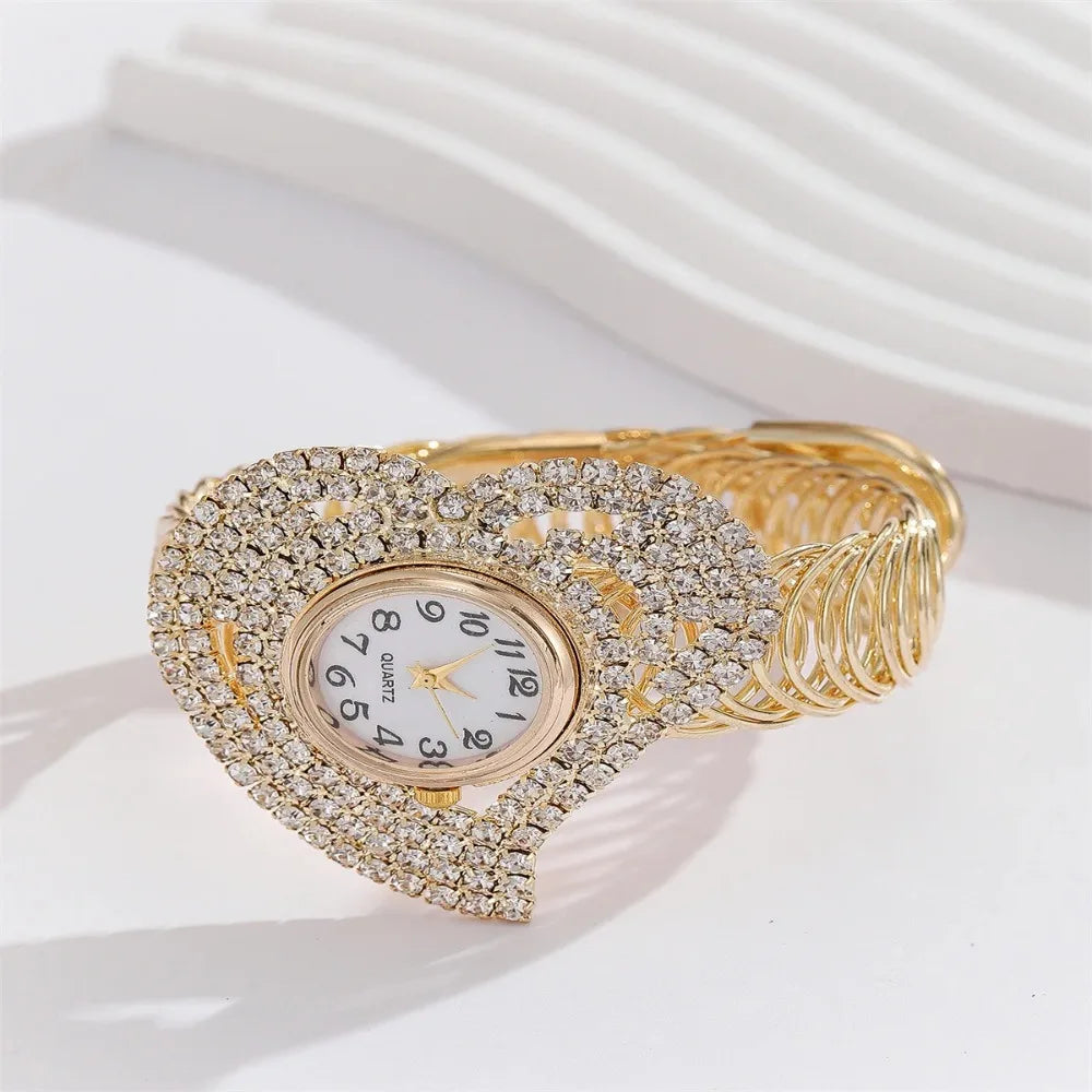 Women Watches Gold Watch Ladies Wrist Watches Luxury Brand Rhinestone Womens Bracelet Watches Female Relogio 시계