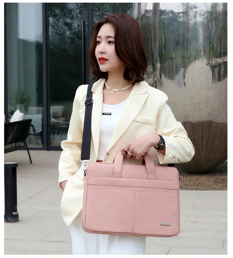 Laptop Bag Sleeve Case Shoulder HandBag Notebook Pouch Briefcases For 13.3 14 15.6 17.3 Inch Macbook Air Pro HP Huawei Asus Dell