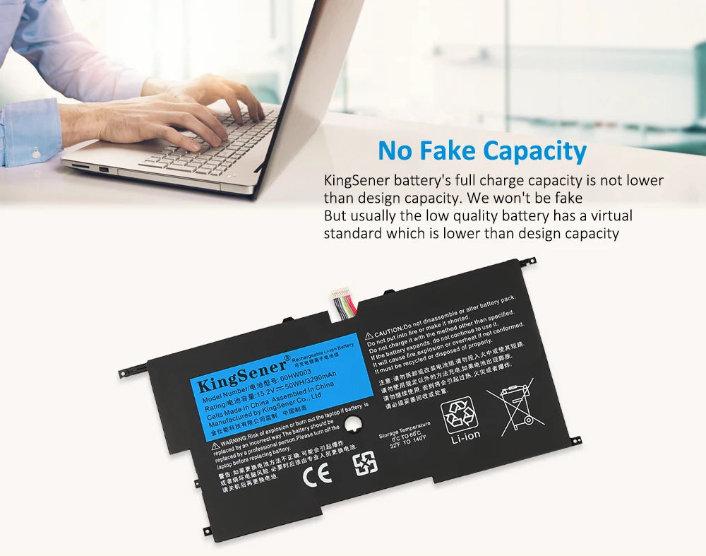 00HW003 00HW002 SB10F46440 SB10F46441 45N1701 Battery for Lenovo ThinkPad X1 Carbon Gen 3 Series Ultrabook 2015 45N1702 45N1703