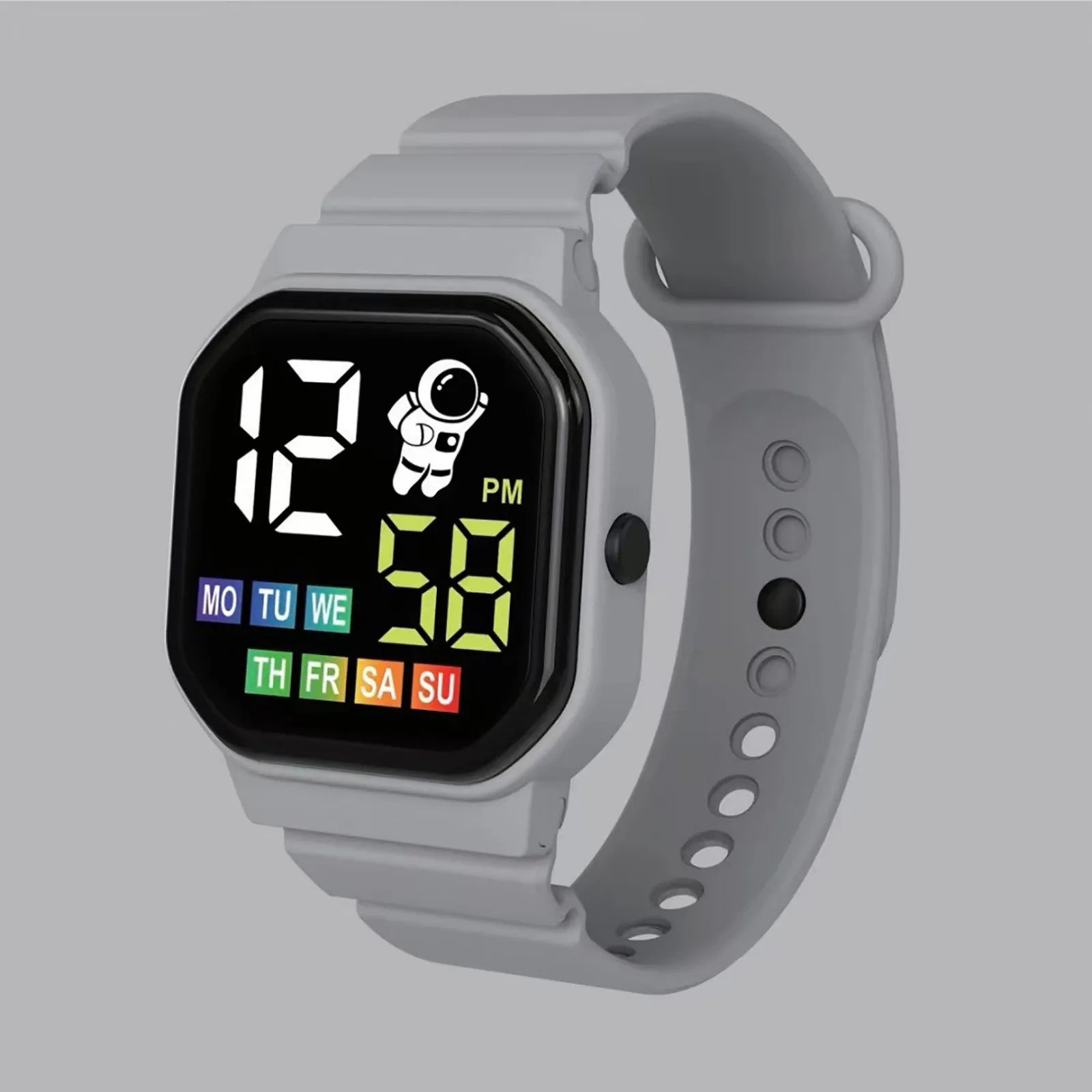 Led Digital Kids Watch For Boys Girls Cute Pattern Children Electronic Wristwatch Sports Waterproof Watches Student Child Clock