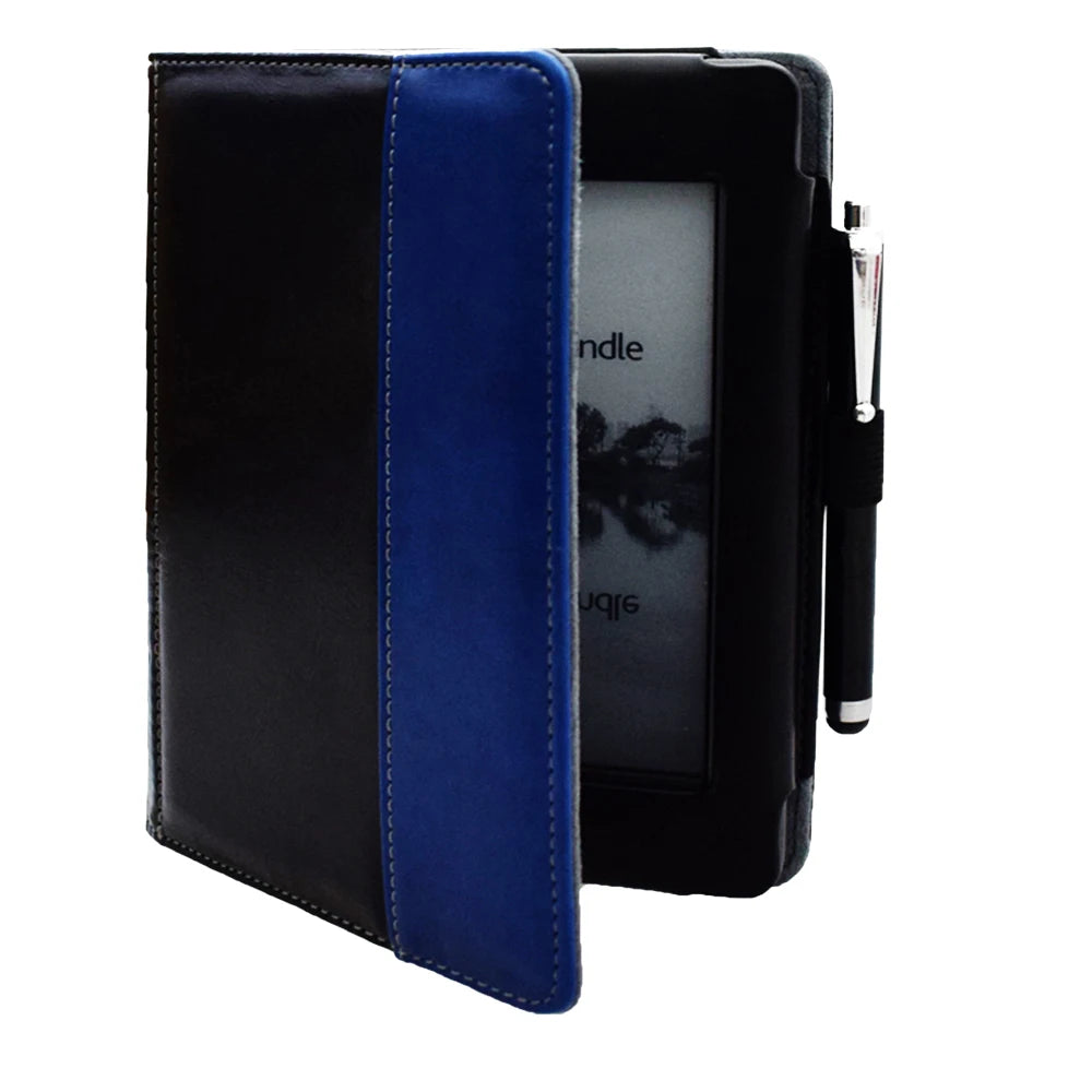 New Updated Folio Flip Book Cover Case for Capa Kindle Touch 2011 2012 D01200 Ebook Reader Magnetic Closured Pouch Case + s Pen