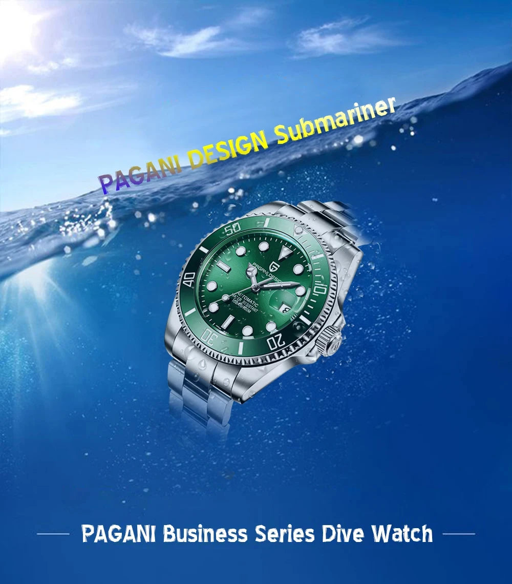 PAGANI Design Men Watches Automatic Mechanical Watch NH35 Stainless Steel 100M Sapphire Glass AR coating PD1639