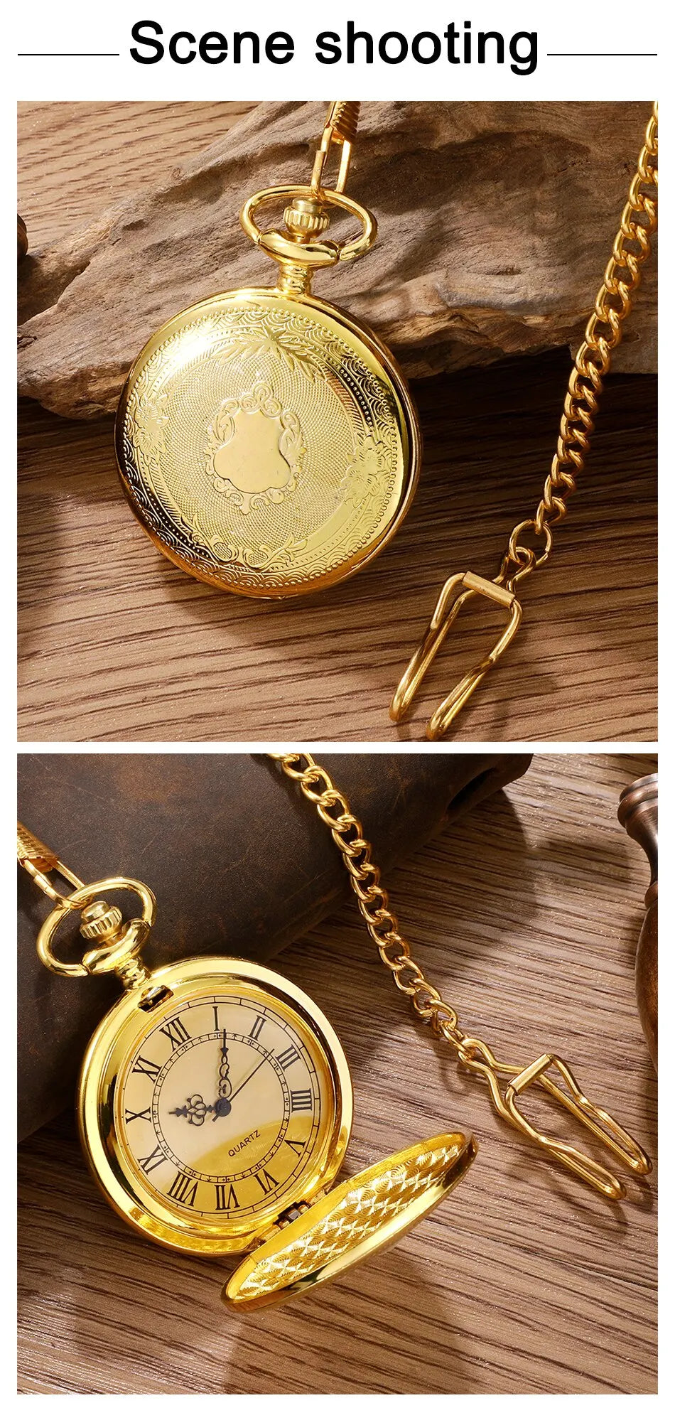 Antique Steampunk Vintage Roman Numerals Quartz Pocket Watch Multicolor Case Necklace Pendant Clock Chain Mens Women
