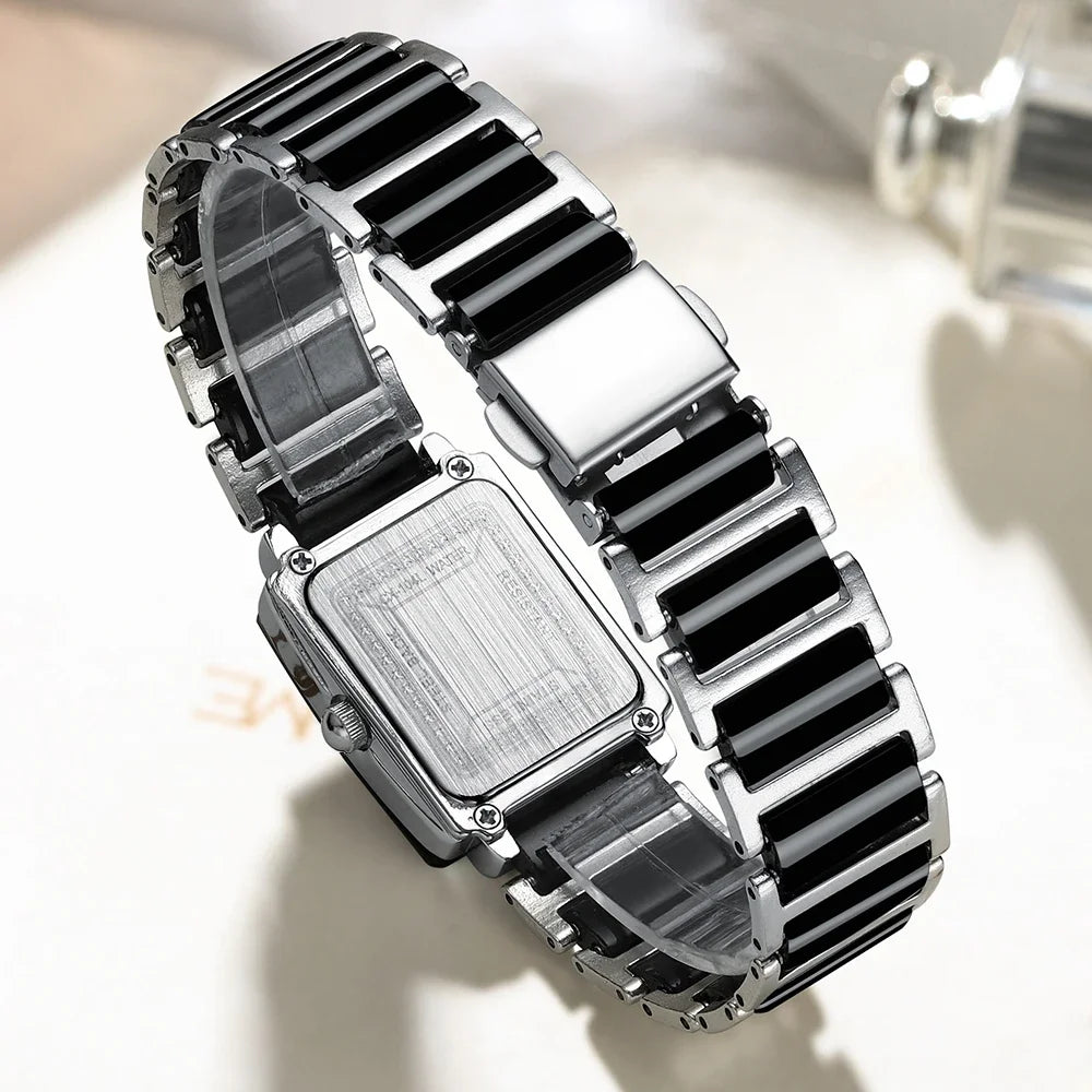 Couple Watch Waterproof Top Brand Luxury Watch for Women Men With Ceramics And Metal Strap Relojes Para Mujer