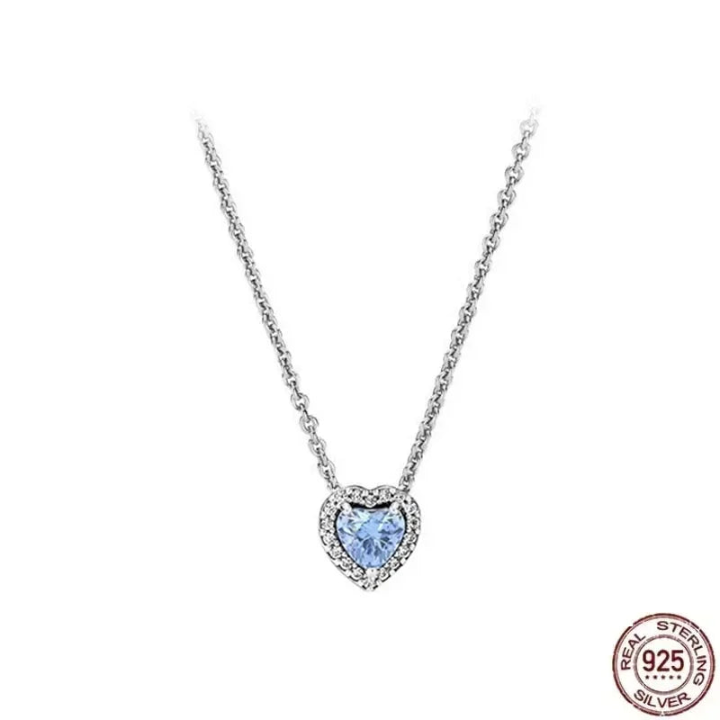 Hot selling classics heart-shaped Series 925 Sterling Silver Women's Rings Earrings Necklaces Light Luxury Charm Jewelry Gifts