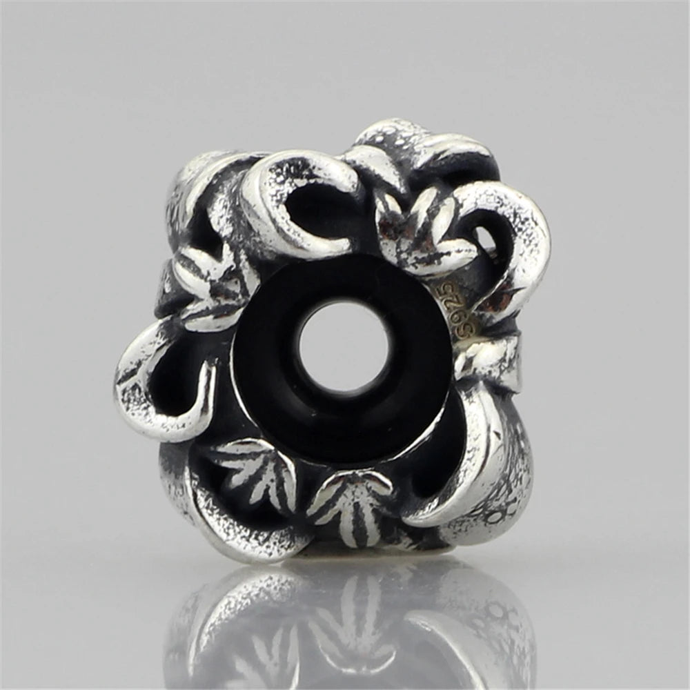 Mistletoe 925 Sterling Silver Cute Sweet Strawberries Stopper Spacer Charm Bead Fit European 3.0mm Bracelet Jewelry