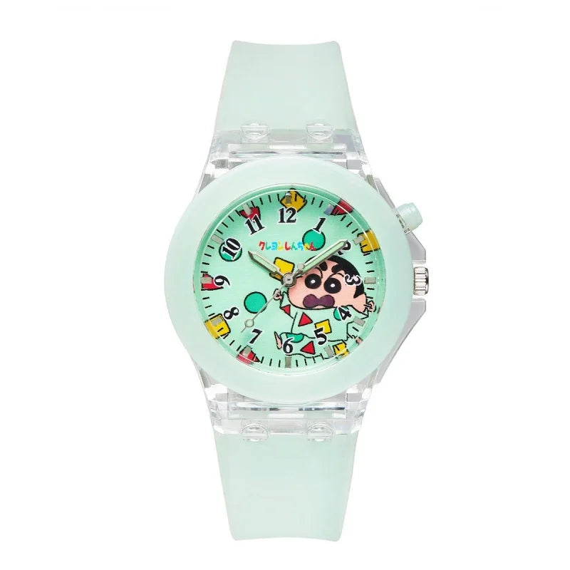 Cute Crayon Shin-chan Watch luminescence Anime Child Wrist Watch Cartoon Christmas Watchband Kids Gift