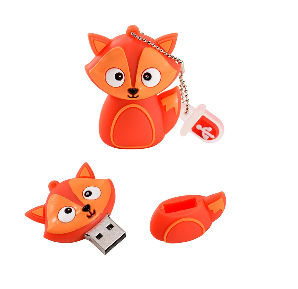 JASTER New Cute Cartoon USB 2.0 Flash Drive 64GB 32G Penguin U Disk 16GB Pen Drives 8G pendrive 4GB Gifts Key Chain Memory Stick