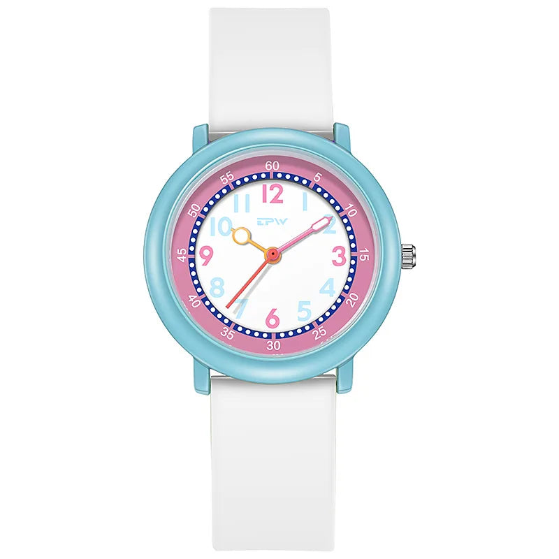 Colored Dial Children's Watch Leisure Glow Student Quartz Sports Outdoor Waterproof Exam Boy and Girl Watch Gift