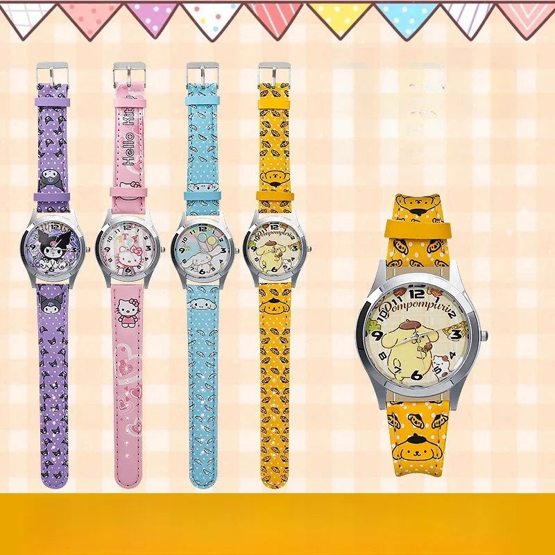 No Box Pointer Quartz Watch  Cartoon Hello Kitty  Children  Gift Watch Girls Kawaii  My Melody  Cute Watch Birthday Gift