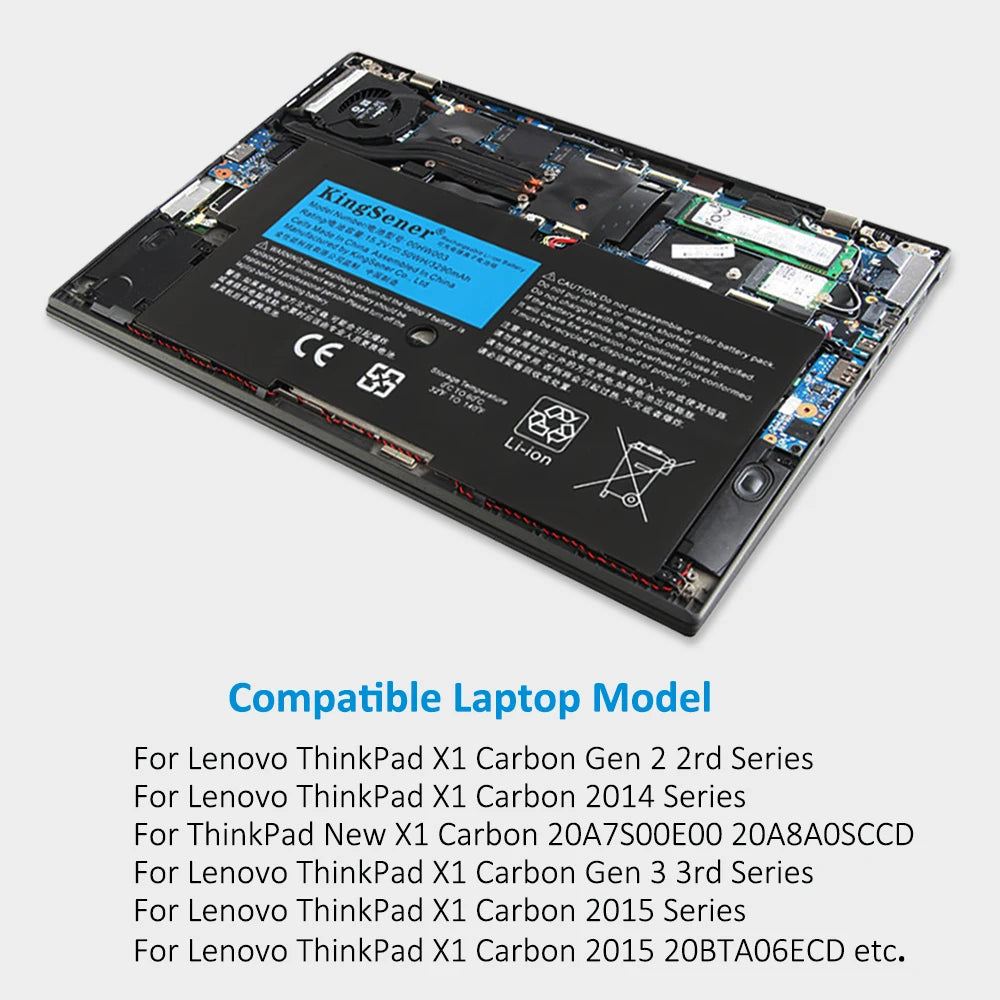 00HW003 00HW002 SB10F46440 SB10F46441 45N1701 Battery for Lenovo ThinkPad X1 Carbon Gen 3 Series Ultrabook 2015 45N1702 45N1703