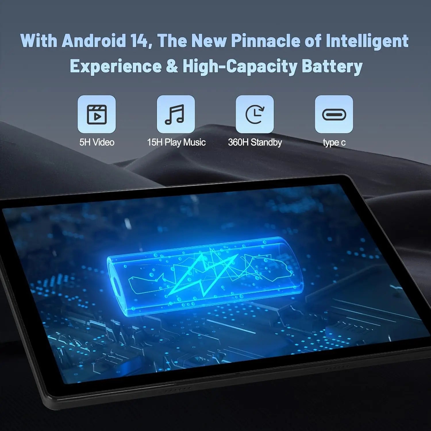 URAO C11 Tablet 10.1 Inch Android 14 Phablet 8GB RAM 64GB ROM (1TB TF) Widevine L1 HD Octa-Core 2.0 GHz WiFi 6 Bluetooth 5.0