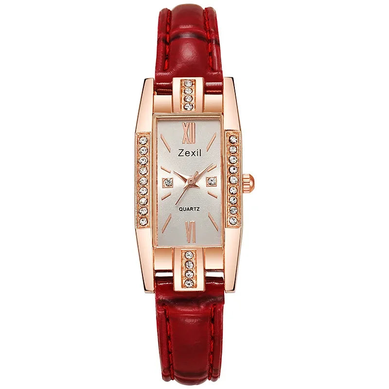 2022 New Women Fashion Quartz Watch Bracelet Set Green Dial Luxury Women Watches Simple Rose Gold Mesh Ladies Watch Dropshipping