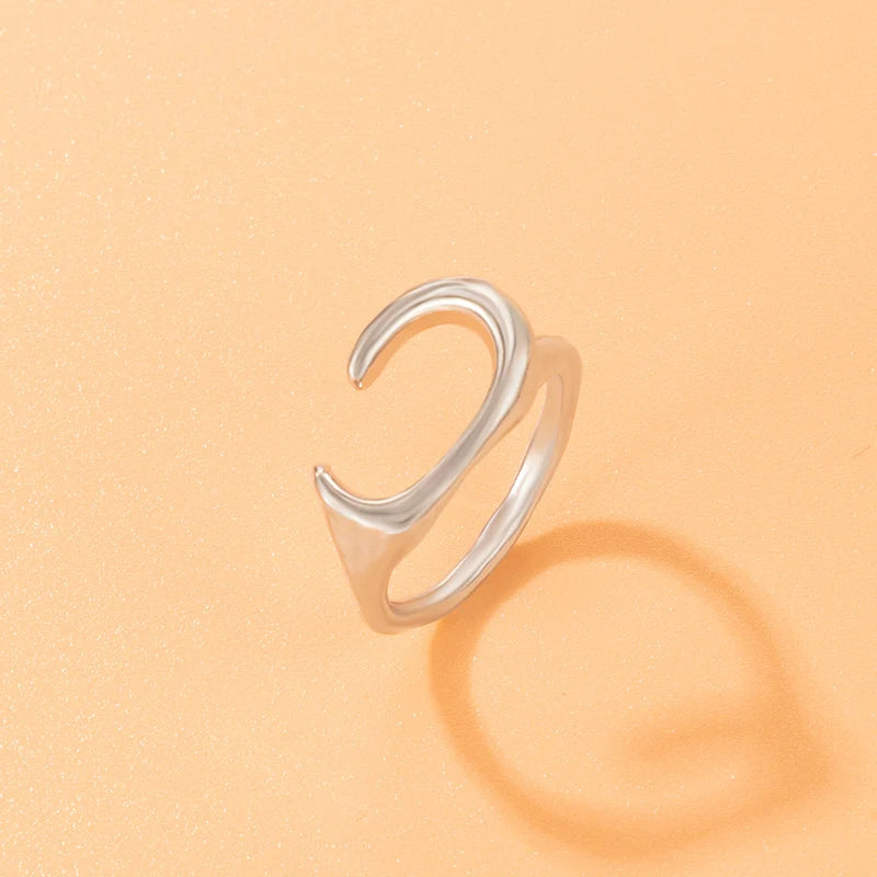 Tocona INS Big Butterfly Joint Ring Sets for Women Silver Color Geometry Alloy Metal Opening Ring Party Jewelry Anillo 22381