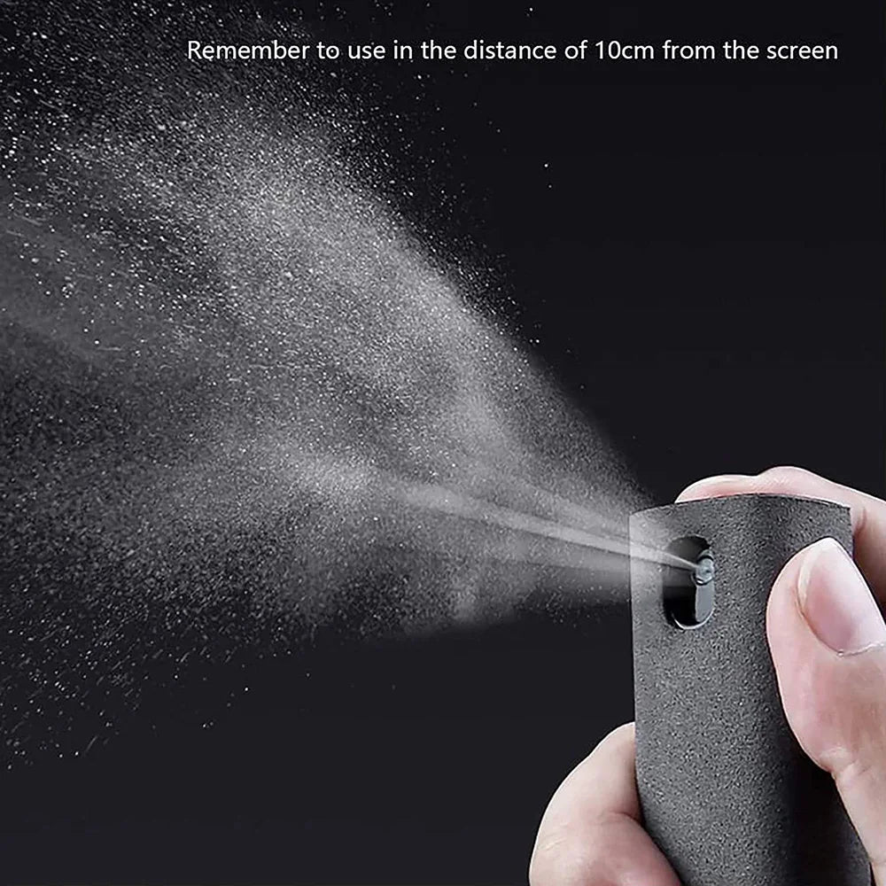 Screen Cleaner Touchscreen Mist Spray Portable Reusable Spray Bottle Microfiber Cleaner Wipe Multifunctional Phone Cleaning Tool