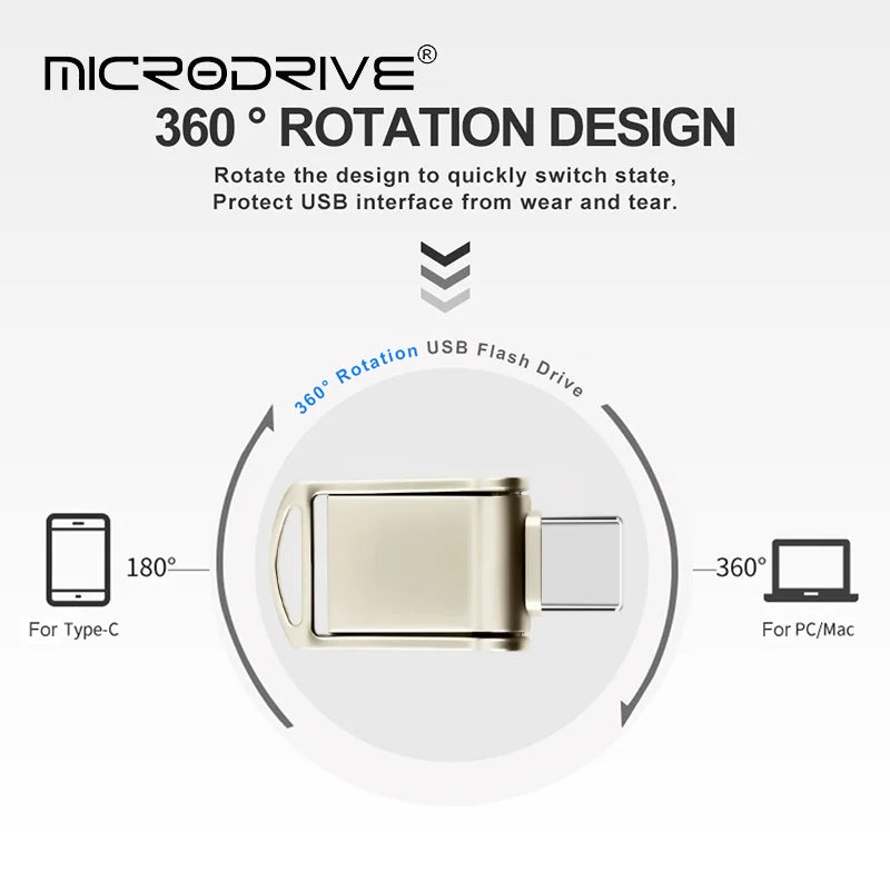 mini TYPE-C USB 3.0 OTG USB Flash Drive 64GB Business Gift Memory Stick Mini USB-C Pen Drive 32GB High Speed USB Stick 128GB Pen
